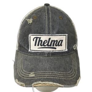 Headmost Trucker Hat Gray One Size Thelma Patch Distressed Mesh Back Snapback